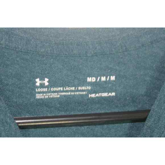UNDER ARMOUR Women's Medium RUN T-Shirt, Blue, Polyester, Loose Heatgear TEE - Picture 4 of 9
